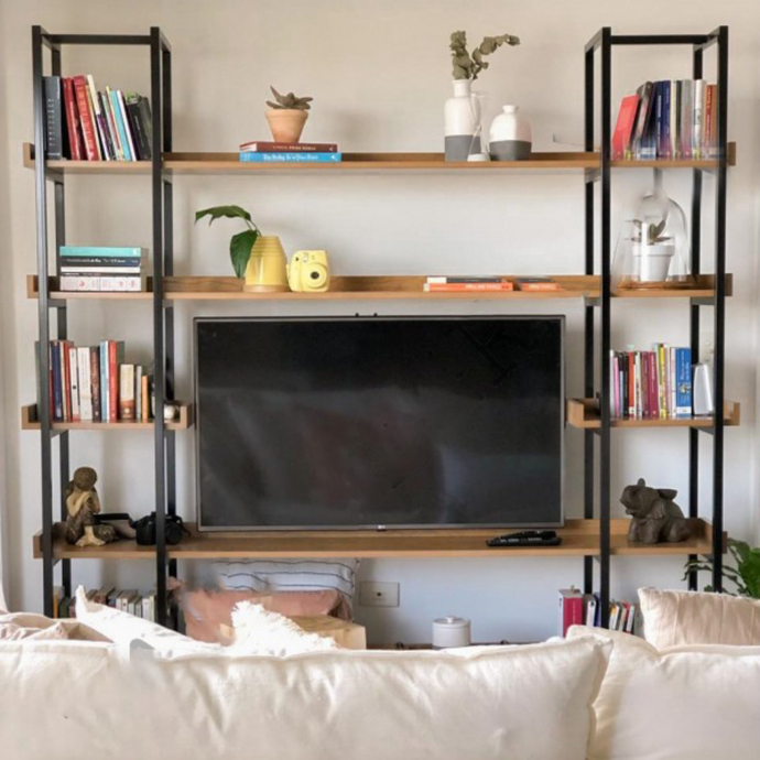  Armario de libros, mueble de TV, estante para plantas